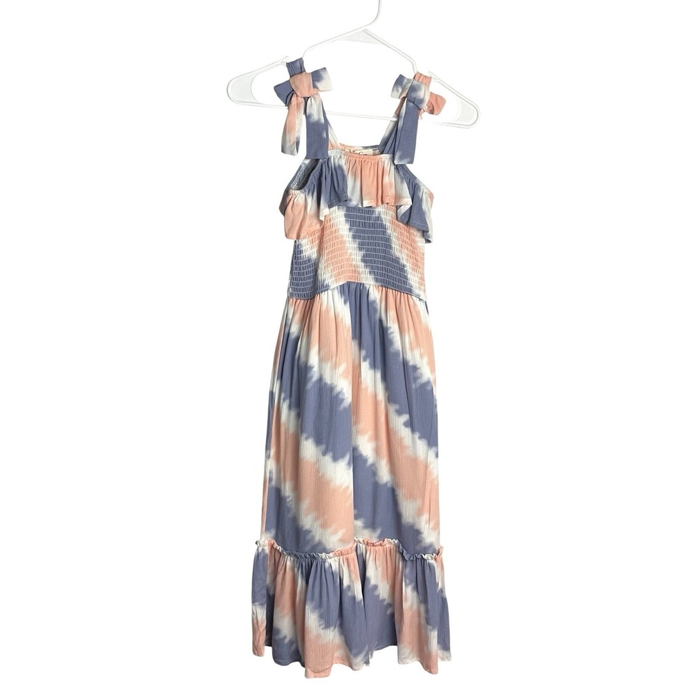 NWT Jessica Simpson Girls Patriotic Stripe Dress Size M (10/12) Smocked Sundress